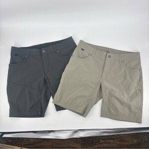 Kuhl Men's Flat Front Shorts - Gray and Tan